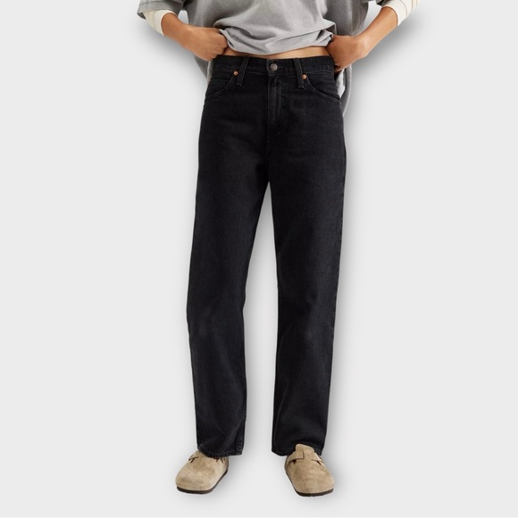 Levi’s Dad High Rise Straight Leg Jean in Washed Black Women’s Size 31 - Picture 1 of 9